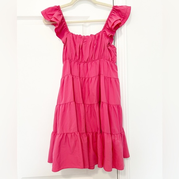 NWT Endless Rose Tiered Mini Dress Fuchsia - Picture 5 of 10